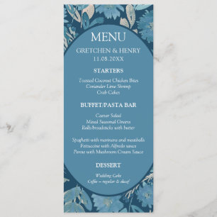 Flourish Watercolor Painting Menu Card