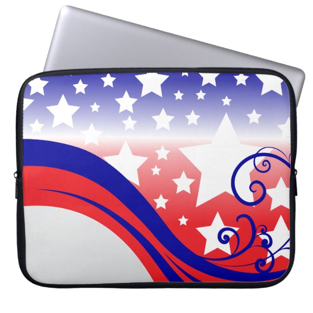 Flourish Waves And Stars Laptop Sleeve (Front)