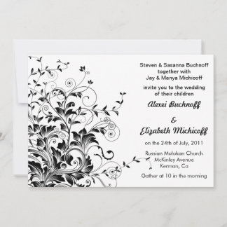 Flourish wedding invitation