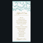 Flourish Wedding Program- Light Turquoise & Gold Programme<br><div class="desc">This elegant wedding program features a beautiful flourish design at the top. The design is set in light turquoise, but you can change it to anything you like just by changing the background colour. HOW TO CHANGE YOUR COLORS 1. Choose "CUSTOMIZE MORE", "PERSONALIZE" and choose a new "Background Colour" to...</div>