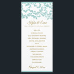 Flourish Wedding Program- Light Turquoise & Gold Programme<br><div class="desc">This elegant wedding program features a beautiful flourish design at the top. The design is set in light turquoise, but you can change it to anything you like just by changing the background colour. HOW TO CHANGE YOUR COLORS 1. Choose "CUSTOMIZE MORE", "PERSONALIZE" and choose a new "Background Colour" to...</div>