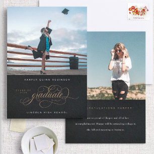 Flourished Elegance Photo Graduation Announcement