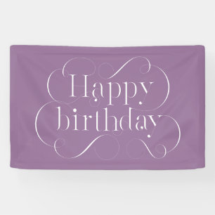 Flourished Happy Birthday design Banner