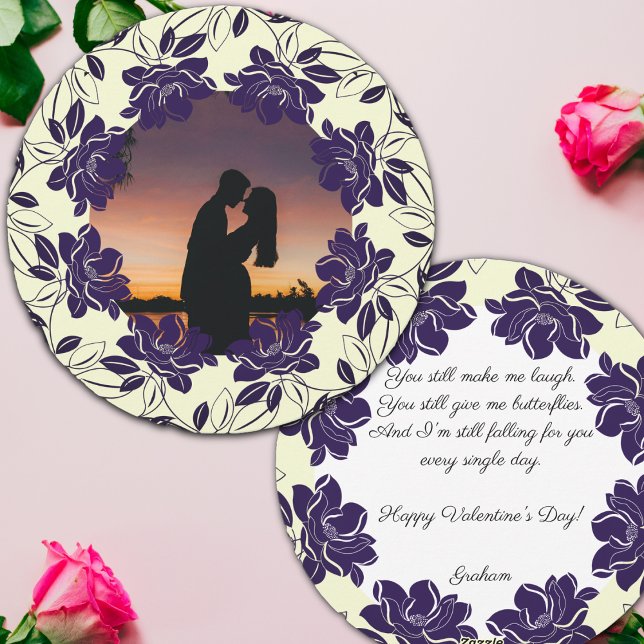 Flourished rounded valentines card with a photo (Creator Uploaded)