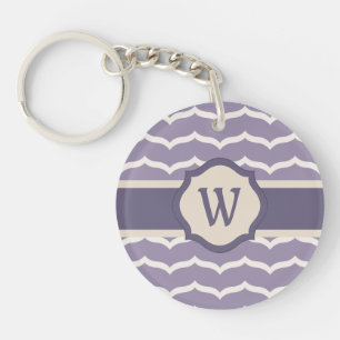 Flourished Zigzag Acrylic Keychain