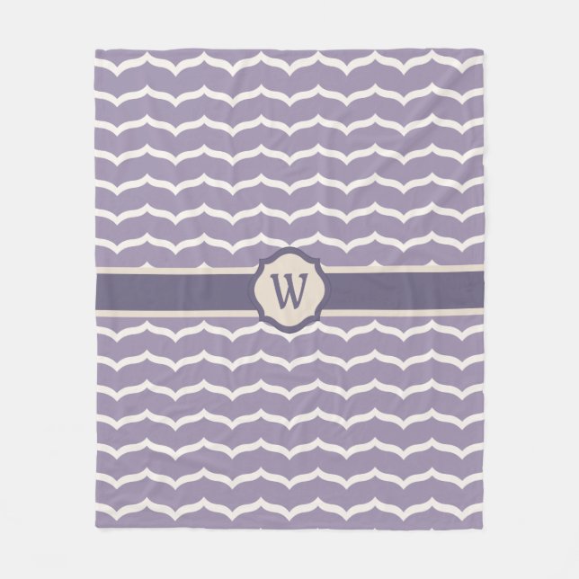 Flourished Zigzag Fleece Blanket (Front)