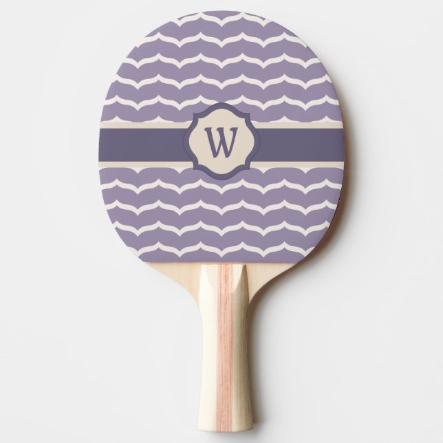 Flourished Zigzag Ping Pong Paddle (Front)
