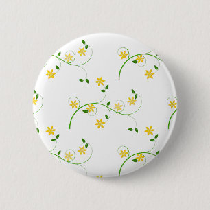 Flourishes and Flowers 6 Cm Round Badge