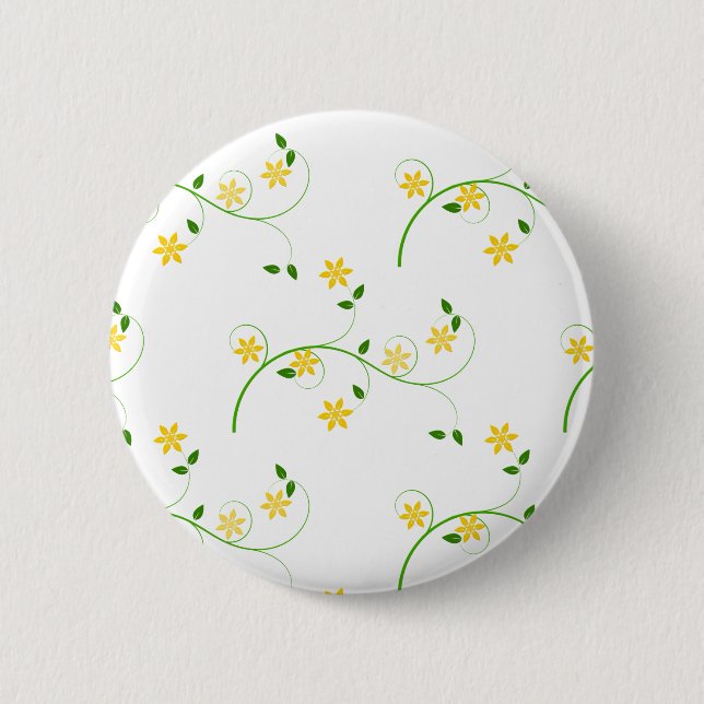 Flourishes and Flowers 6 Cm Round Badge (Front)