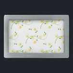 Flourishes and Flowers Belt Buckle<br><div class="desc">3d flourishes and flowers. Yellow and green design.</div>