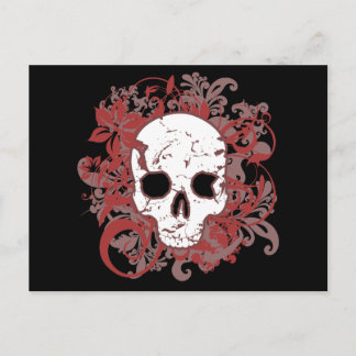 Flourishes Skull Postcard