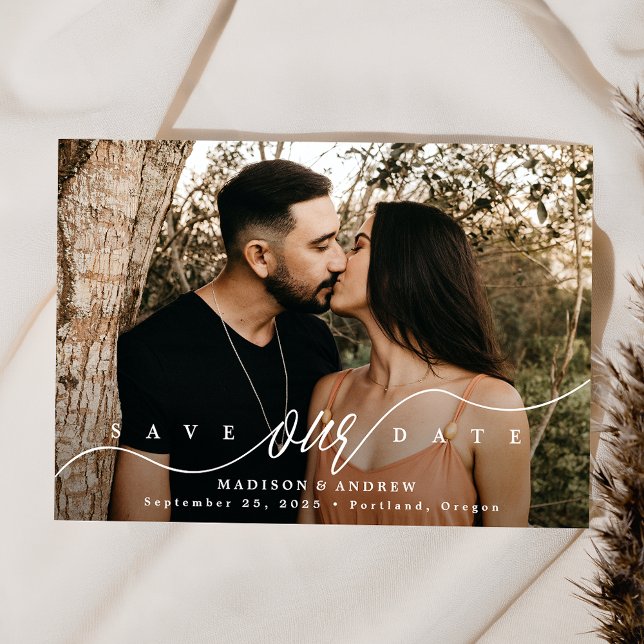 Flourishing Love Script Photo Save The Date (Creator Uploaded)