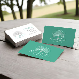 Flourishing Tree House Real Estate Logo Realtor Business Card