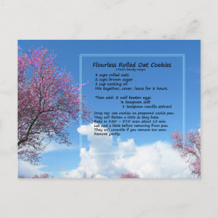 Flourless Oat Cookie Recipe Postcard