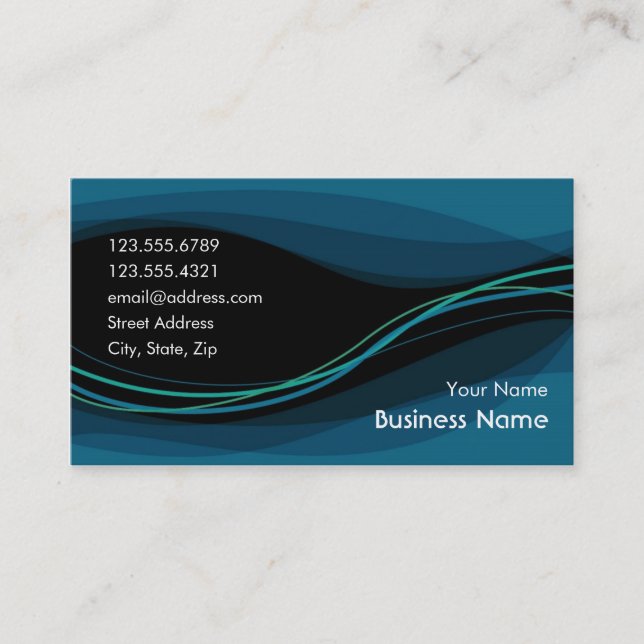 Flow Business Card (night blue) (Front)