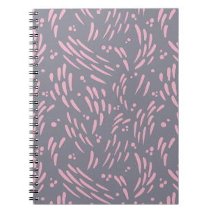 Flow in Grey and Pink Notebook