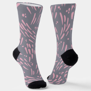 Flow in Grey and Pink Socks
