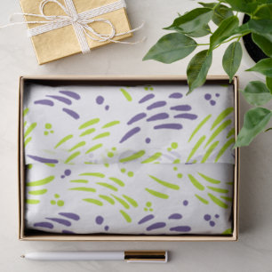 Flow in Lime Green and Purple Tissue Paper
