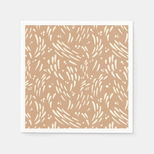 Flow in Tan and Cream Napkin