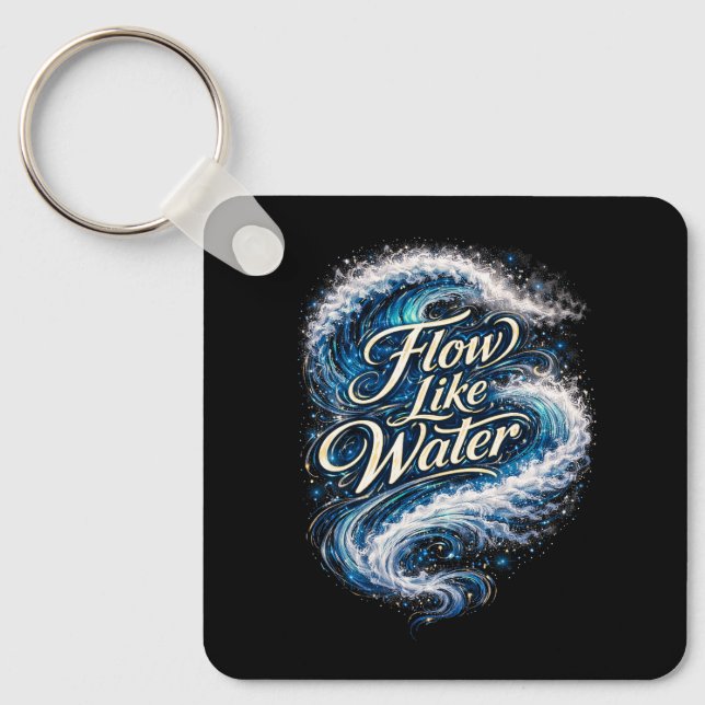 Flow Like Water Key Ring (Front)