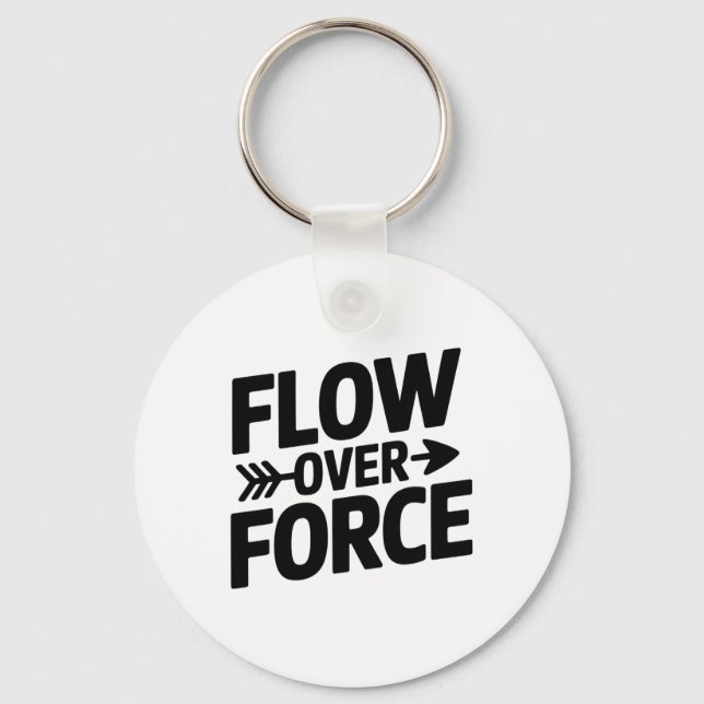 Flow Over Force Yin Yang Yoga Lance Apparel _1  Key Ring (Front)