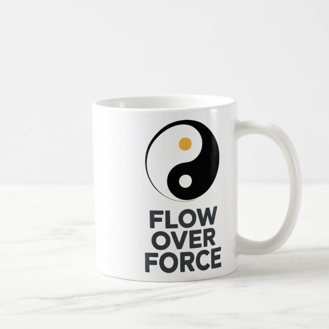 Flow Over Force Yin Yang Yoga Lance Apparel _2  Coffee Mug (Right)