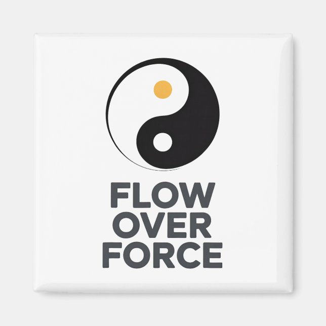 Flow Over Force Yin Yang Yoga Lance Apparel _2  Magnet (Front)