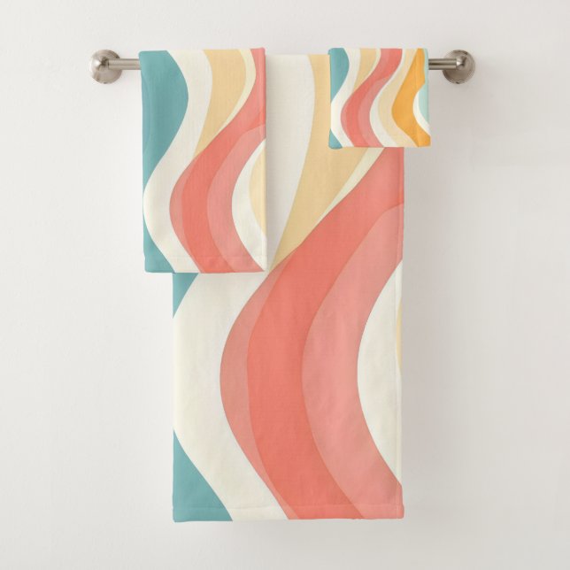 flow pastel bath towel set (Insitu)