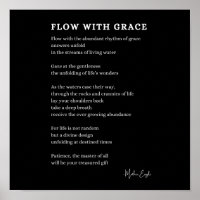 Flow with Grace Faith poetry wall art poster decor