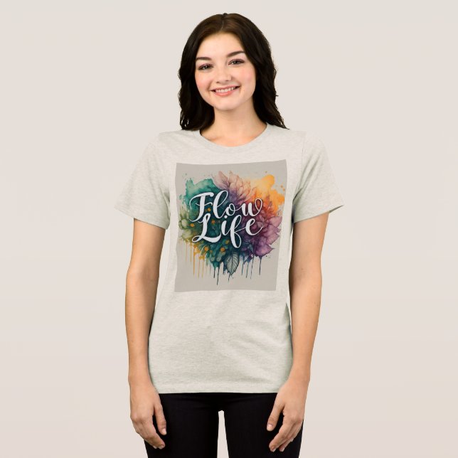 Flow with Life Women's T-Shirt Tri-Blend Shirt (Front Full)