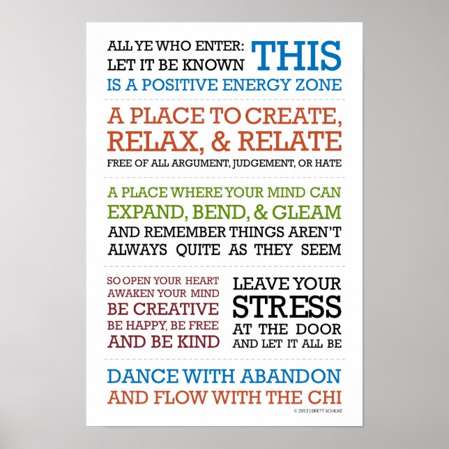 "Flow with the Chi" Manifesto Poster (Front)