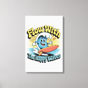 Flow With The Happy Waves Wall Art