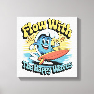 Flow With The Happy Waves Wall Art
