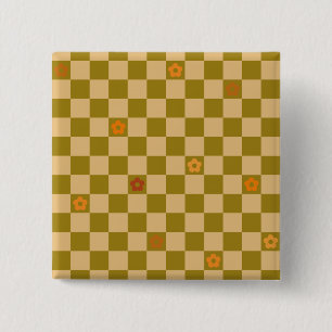 Flowe Checkered Pattern - No. 02 15 Cm Square Badge