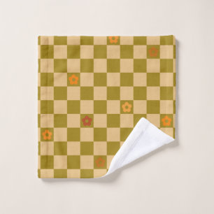 Flowe Checkered Pattern - No. 02 Bath Towel Set