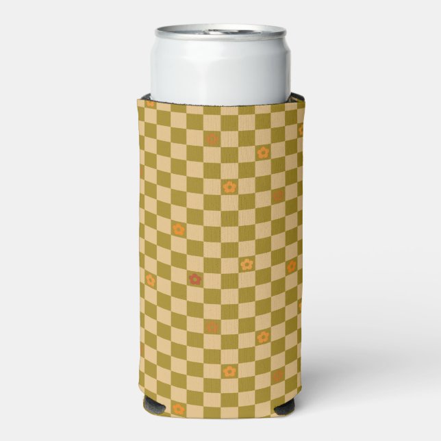 Flowe Checkered Pattern - No. 02 Seltzer Can Cooler (Seltzer Front)