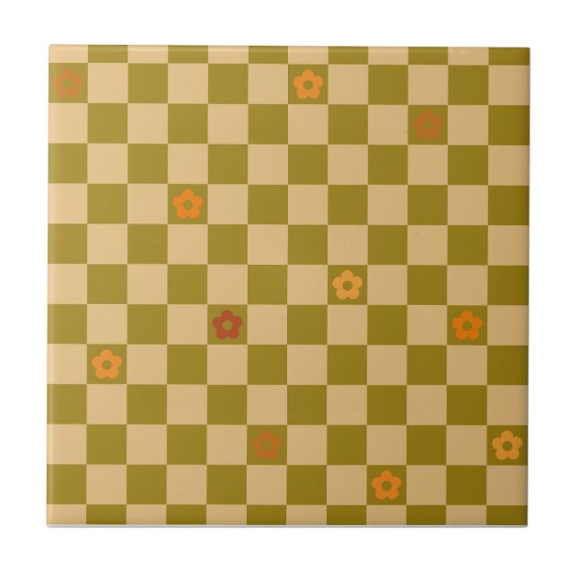 Flowe Checkered Pattern - No. 02 Tile (Front)