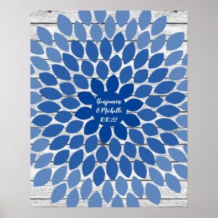Flower - 100 Leaf Guest Book Alternative Poster