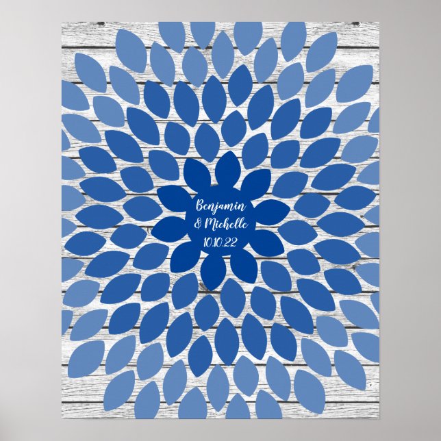 Flower - 100 Leaf Guest Book Alternative Poster (Front)
