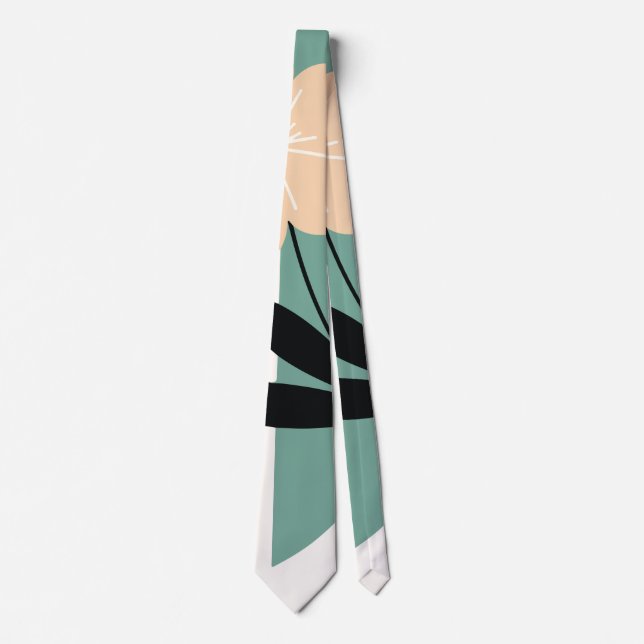 Flower abstract pattern tie (Front)
