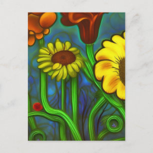 flower abstract postcard