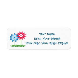 Flower Address Label
