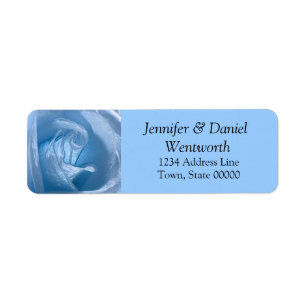 Flower Address Labels Blue Rose