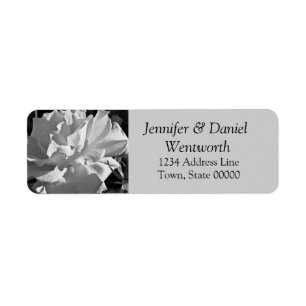 Flower Address Labels White Rose