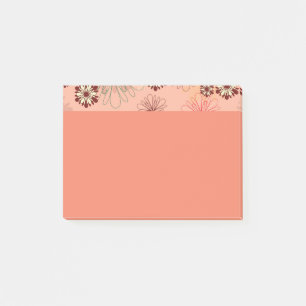 Flower Adornments Peach Colour Post-it Notes