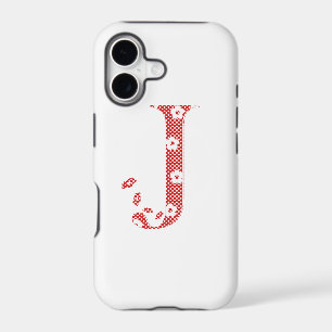 flower alphabet J (red and dots)l