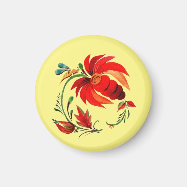 Flower and bee magnet (Front)