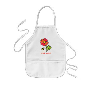 Flower and Bee Paint Smock! Kids Apron