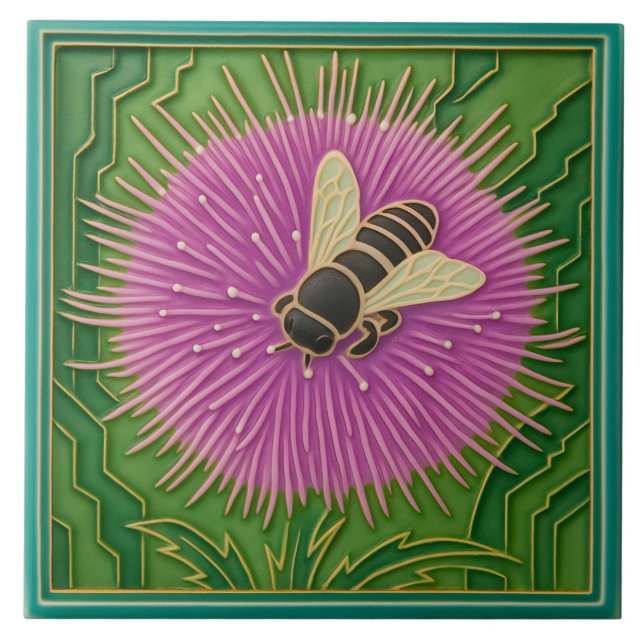 Flower And Bee Tile (Front)