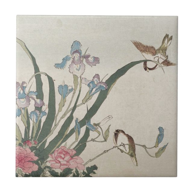 Flower and Birds Tile (Front)